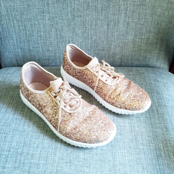 rose gold sparkle shoes